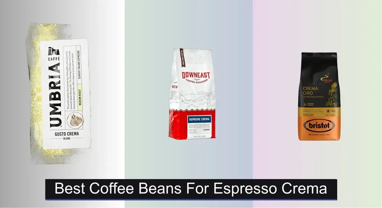 Drei Kaffeepackungen f&uuml;r Espresso mit vollem Espresso Geschmack: Umbria Gusto Crema, Downeast Supreme Crema und Bristot Crema Oro.
